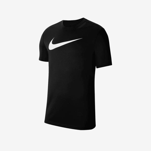 Nike T-shirt groot logo kids zwart
